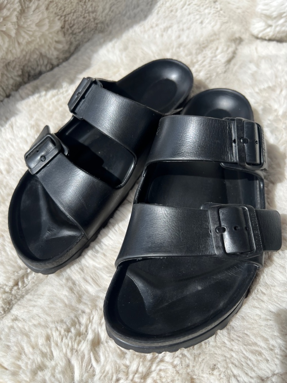 Birkenstock Black Two-Strap EVA Sandals